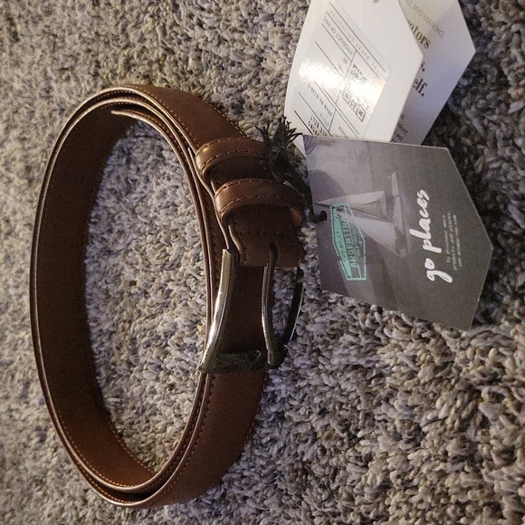 Mio Marino Classy Prong Buckle Leather Belt - Picture 1 of 6